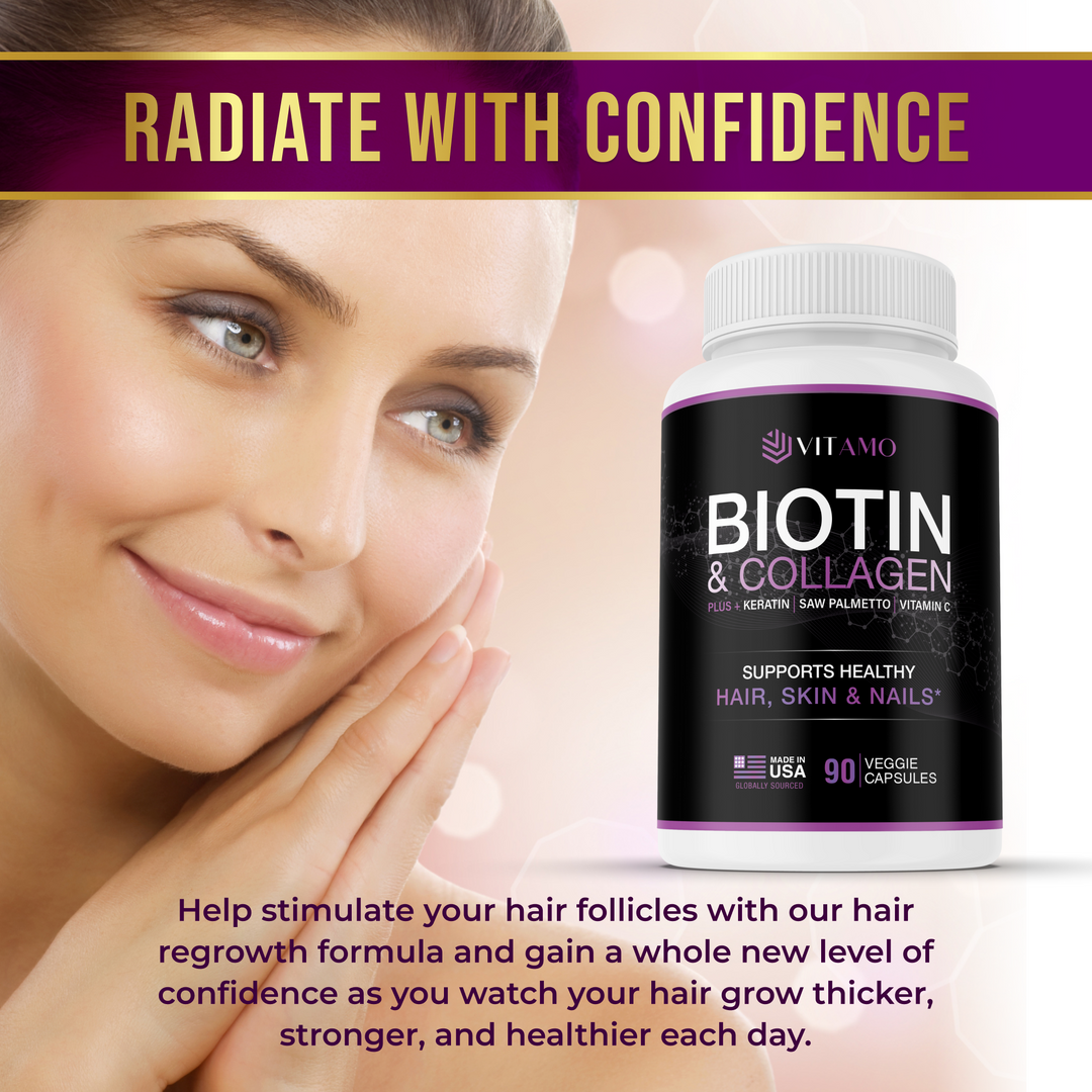 Premium Biotin & Collagen capsules – Vitamo